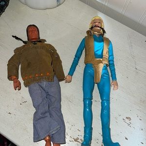 Vintage Gabriel Tonto & Marx Jane Austin action figures 1970s